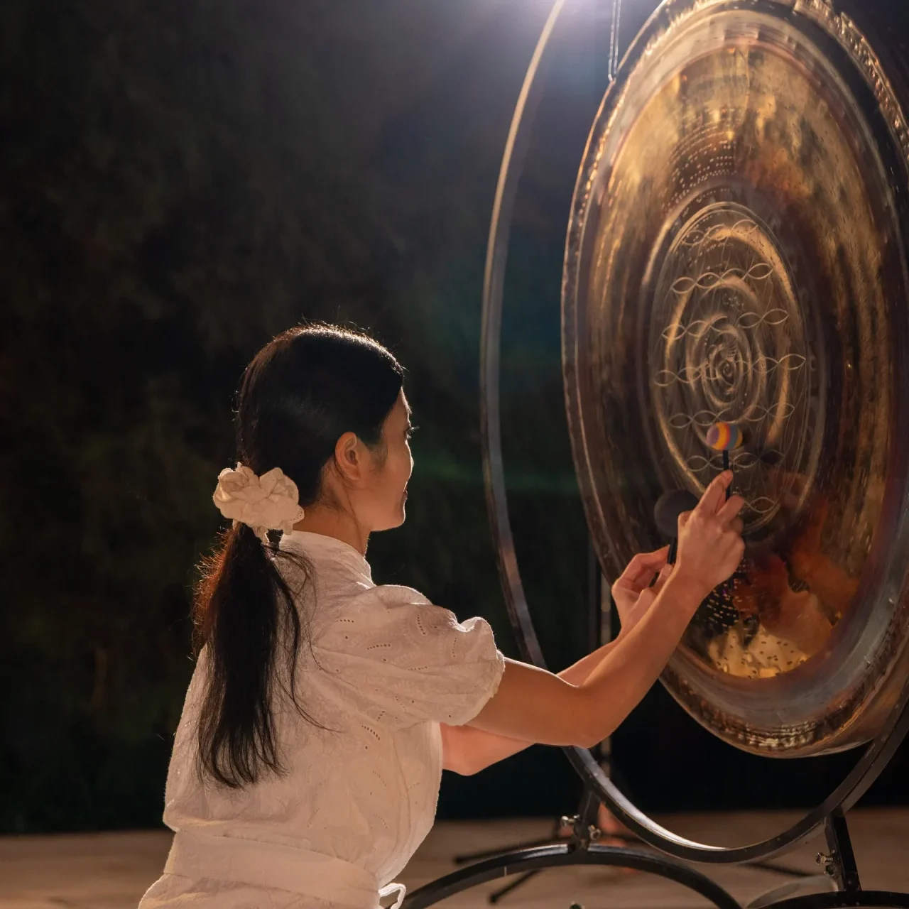 An event of a floating sound bath, invited by BORGHESE skincare